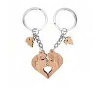 Boyfriend Gifts, Heart Matching Couple Keyring, Gifts For Boyfriends, Girlfriend, Boyfriend Birthday Gifts, Anniversary Couple Gifts For Him Husband Wife Best Friend Valentine's Day Wedding (Brown)