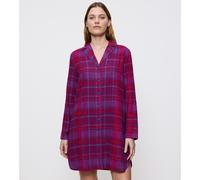 Boyfriend Nightshirt blue checked/burgundy