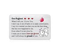 Boyfriend Wallet Insert Card Birthday Greeting Cards Engagement Gift Valentines Day Appreciate Romantic Love Pocket Card Christmas Soulmate Personalized Keepsakes Inspirational Love Reminder Present