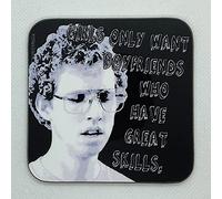 Boyfriends With Great Skills - Napoleon from Napoleon Dynamite - Drinks Coaster - Hardboard - 9cm x 9cm - Gloss Finish