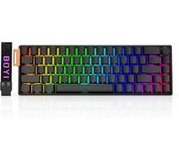 BOYI 66Pro-Flash Aluminum Magnetic Switch Gaming Keyboard,TMR/HE Keyboard Gaming 65% Hall Effect,RGB HotSwap 0.01mm Hyper-Fast 8K Hz Polling Rate,PBT Side Printed Keycaps Mechanical Keyboard with Knob