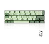 BOYI 68 RGB Hot Swappable Keyboard,XDA Profile PBT Sublimation Keycaps Bluetooth 5.0/2.4G/Wired Type-C Tri-Mode 65% Mechanical Gaming Keyboard (Gateron Yellow Switch, Matcha XDA Keycaps)