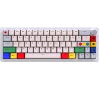 BOYI GMK67 65% Aluminum Alloy Mechanical Keyboard,Hot-Swappable BT5.0/Type-C/2.4G Wireless,CNC Metal Gasket Mounted South-Facing LED RGB Gaming Keyboard with Dye-Sub PBT Grey Beige Keycaps