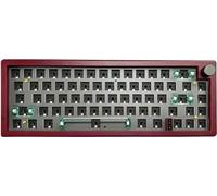 BOYI GMK67 RGB Mechanical Keyboard - Hot-Swappable Tri-Mode Wireless Bluetooth 5.0/2.4G/Type-C - EVA Sound Insulation Mat (Red+Knob)