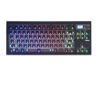 BOYI GMK87 Barebones Keyboard Kit,VIA Programable Gasket Mounted BT5.0/2.4GHz/Type-C Wired Hot-Swap RGB Custom DIY Mechanical Keyboard with TFT Screen&Knob(Black)