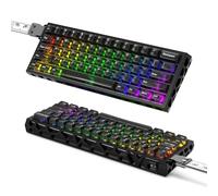 BOYI H60Pro Hollow Aluminum Rapid Trigger Magnetic Switch 60% Mechanical Keyboard,Hall Effect 8K Polling Rate RGB Wired Skeleton Full CNC Gaming Keyboard with Paw Print(Black Transparent Keycap)