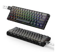 BOYI H60Pro Hollow Aluminum Rapid Trigger Magnetic Switch 60% Mechanical Keyboard,Hall Effect 8K Polling Rate RGB Wired Skeleton Aluminum CNC Gaming Keyboard (Black Side Print Keycaps)