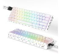 BOYI H60Pro Hollow Aluminum Rapid Trigger Magnetic Switch 60% Mechanical Keyboard,Hall Effect 8K Polling Rate RGB Wired Skeleton Aluminum CNC Gaming Keyboard (White Crystal Jelly Keycaps)