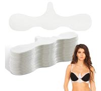 Boyiee 50 Pcs Disposable Bra Liners to Absorb Sweat Under Breasts Non Woven Bra Liners Bulk Underboob Sweat Absorber Pads for Women White