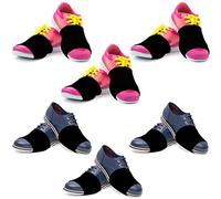 Boyiee 6 Pairs Dance Socks Shoe Socks on Smooth Floors Over Sneakers Shoe Cover for Dance Guard Knees Dancing Shoe Sliders Ballet Dancers Turning Socks for Pivots and Turns on Wood Floors (Black)