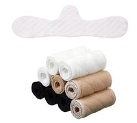 Boyiee 9 Pcs Cotton Bra Liners 3 Layer Reusable Washable Under Breast Sweat Absorber Pads for Woman(White, Nude, Black)