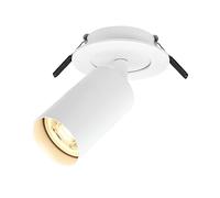BOYIR Adjustable & Swivelling Modern White LED Spotlight, Recessed, 15 cm x 9 cm x 9 cm, Warm White, 800 Lumen, 50W, GU10 Socket, For Multiple Rooms