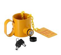 BOYISEN 5th Wheel King Pin Lock Solid Steel Anti Theft for RVs, Container Trailers and Campers with Handles Warning Tag