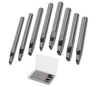 Boyistar 8 Size Oval Hole Punch for Leather 2mm-5mm, Leather Craft Punch Tools Set Hollow Punching Oval Belt Hole Cutter Tool for Watch Band, Belt, Leather Crafting with Storage Box