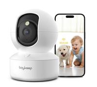 BoyKeep Pet Camera, 2K 3MP Dog Camera, 360°WiFi Cameras with APP，Wireless Indoor Security Camera for Baby Cat Puppy CCTV, 2-Way Audio, Night Vision, Motion Tracking, 5G/2.4GHz K30 (white-V5)