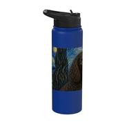 Boykin Spaniel Dog Van Gogh Starry Night Stainless Steel Insulated Water Bottle