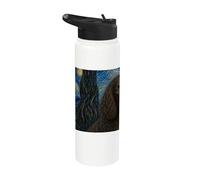 Boykin Spaniel Dog Van Gogh Starry Night Stainless Steel Insulated Water Bottle