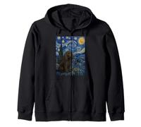 Boykin Spaniel Dog Van Gogh Starry Night Zip Hoodie