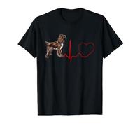 Boykin Spaniel Heartbeat Dog Owner Value Graphic T-Shirt, Men, Black, XL