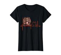 Boykin Spaniel Heartbeat Lifeline Dog Lover Value Graphic T-Shirt, Women, Black, M