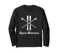 Boyne Mountain Ski Skiing Skis Skier Down Hill Alpine Nordic Long Sleeve T-Shirt