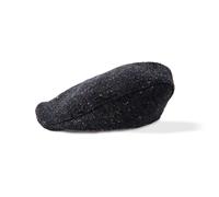 Boyne Valley Knitwear Irish Wool Flat Cap (Black X-Large)