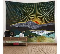 BOYOUTH Nature Landscape Tapestry Wall Hanging,Abstract Mountain and Sunrise Pattern Digital Print Art Wall Tapestries Home Decor,Mural,Beach Towel,59.1 Inch by 51.2 Inch