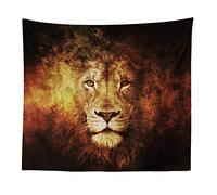 BOYOUTH Tapestry Wall Hanging,Fantasy Flame Lion Head Pictures Digital Print Wall Tapestry Art Home Decorations for Living Room Bedroom Dorm,78.7" Wide By 59.1" High