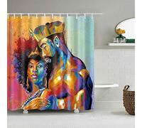 BOYOUTH Watercolor of Kings and Queens Pattern Digital Print Bath Shower Curtains for Bathroom,Polyester Waterproof Fabric Bath Curtain with 12 Hooks,70x70 Inches,Multicolor