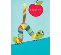 Boys 1 Today Caterpillar Gold Foiled 1st Birthday Greeting Card Childrens Cards RBM009