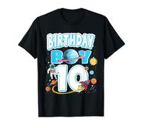 Boys 10th Birthday Astronaut Space Planets Ten Years old T-Shirt