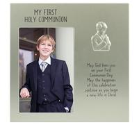 Boy's 1st Holy Communion Gift, First Communion Photo Frame Gift For a Boy 19.5cm x 19.5cm