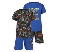 Boys 2 Pack Short Pyjamas Press Start Nightwear Gaming PJ Sets 9 to 16 Years (Press Start 11-12)