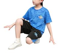 Boys' 2-Piece Set Clothing Cotton Summer T-Shirt Shorts Outfit Beach Turtle Pattern Chic Fashion Holiday Green Style