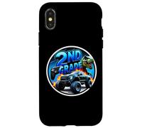 Boys 2nd Grade Back To School Gaming Controller T-rex Truck Case for iPhone X/XS