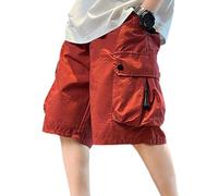 Boys 3/4 Shorts Jeans School Pe Football Sports Pants Short Length Mid Rise Drawstring Kids Cotton Stretch Summer Breathable Essentials Holiday Smart Casual Best For Beach, Walking, Hiking Outdoors