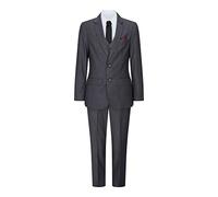 Boys 3 Piece Charcoal Dark Grey Suit Classic Wedding Party Vintage - Charcoal 13