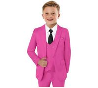 Boys 3 Piece Suit Formal Kids Suit Pageboy Outfit Prom Dresswear Suit Wedding Party Suit for Boys Tuxedo Rose