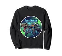 Boys 3rd Grade Back To School Gaming Controller T-rex Truck Sweatshirt