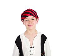 Boys 4 Piece Red Black Pirate Party World Book Day Week Halloween Carnival Fancy Dress Costume Outfit 4-12 yrs (7-9 years)