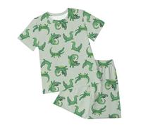 Boys 4T Clothes Boys Short Sleeve Shorts Set Comfortable Soft Breathable Fashion Printing 4T Clothes (Light Green, 3-4 Years)