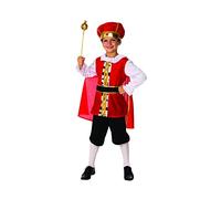 Boys 5 Piece Red Medieval Tudor Nativity King Christmas Fancy Dress Costume Outfit 4-14 years (4-6 years)
