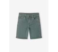 Boy's 5-pocket bermuda shorts emerald green