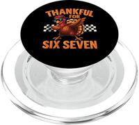 Boys 67 Thanksgiving Dabbing Turkey Thankful for Six Seven PopSockets PopGrip for MagSafe