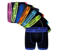Boys 7 Days of The Week Every day Breathable Underwear Essentials Boxer Trunks (7-8 Years,Multicolour)