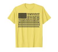 Boys American Flag Train Locomotive Railroad Steam Lover T-Shirt