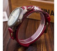 Boys Analog Watch Watch Men Women Leather Brand Men's Watch (Red, One Size)