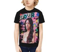 Boy's and Gilr's Olivia Singer Music T-Shirt Short Sleeve Tee T-Shirt Classic Graphic Crewneck Casual Regular Soft Comfortable Elements for Athletic Running Workout Sports Gym Tee Tops