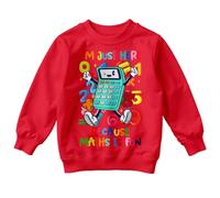 Boys and Girls Calculator Number Day Ideas Jumper Sweatshirt for Kids #ND 5-6 Years Red