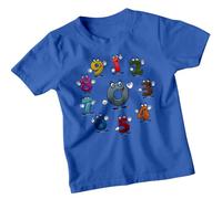 Boys and Girls Cartoon Numbers T-Shirt Tee for Kids National Numeracy Number Day Maths Day Ideas #ND 3-4 Years Royal Blue